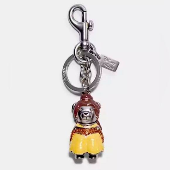 Coach Disney Belle Bear Keychain bag charm - Picture 1 of 6